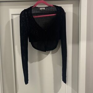 La Hearts Black Knit Women's Cardigan